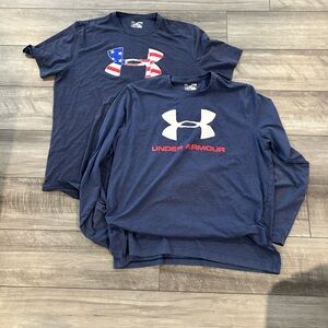 Under Armour Mens Navy Blue Shirts
